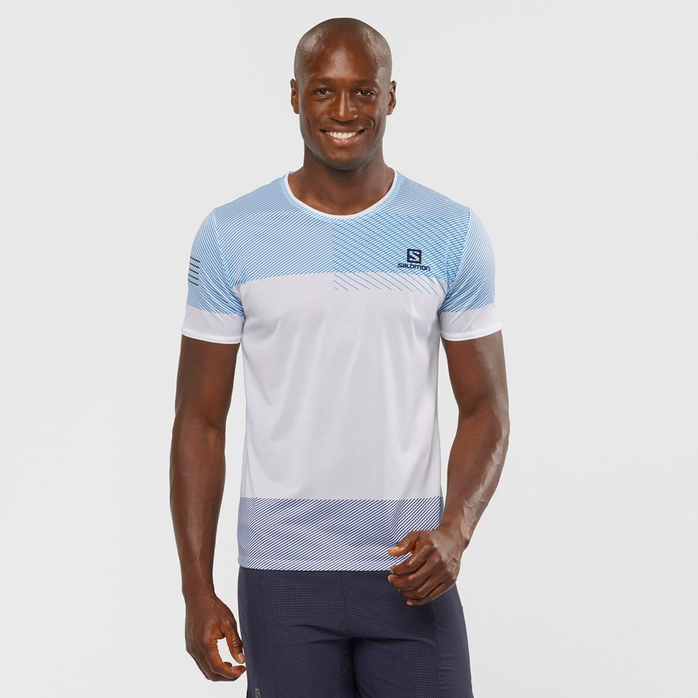 Salomon SENSE Camisetas Hombre - Blancas - Colombia (84069-APEN)